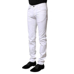 Dolce & Gabbana White Cotton Skinny Men Denim Jeans PAN75822-44