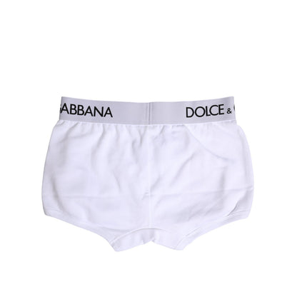 Dolce & Gabbana White Cotton Stretch Regular Boxer Underwear