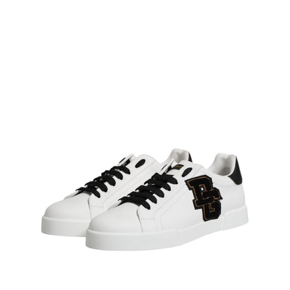 Dolce & Gabbana White DG Logo Portofino Low Top Sneakers Shoes