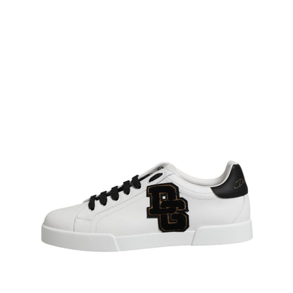 Dolce & Gabbana White DG Logo Portofino Low Top Sneakers Shoes