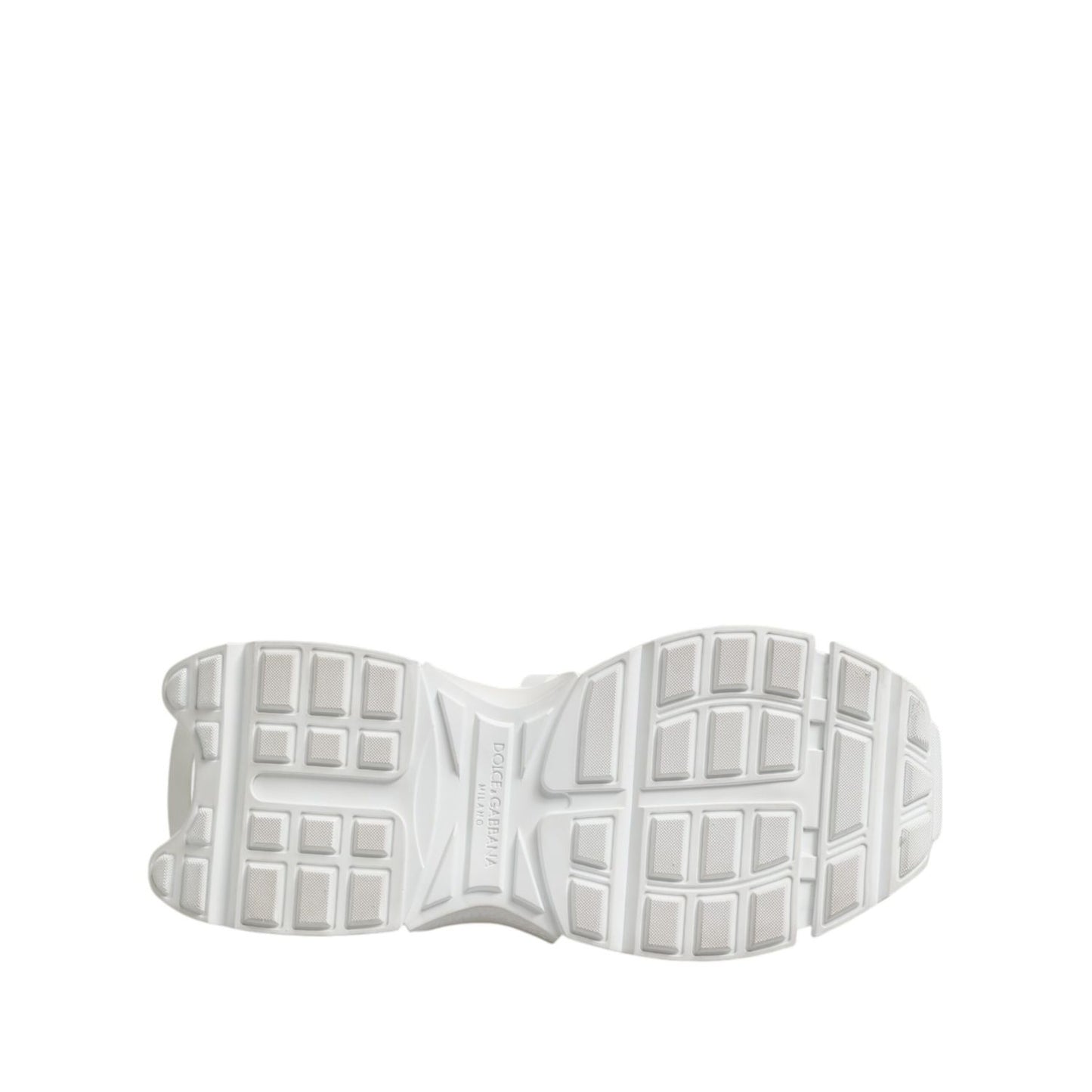 Dolce & Gabbana White Gray Low Top Space Sneakers Shoes