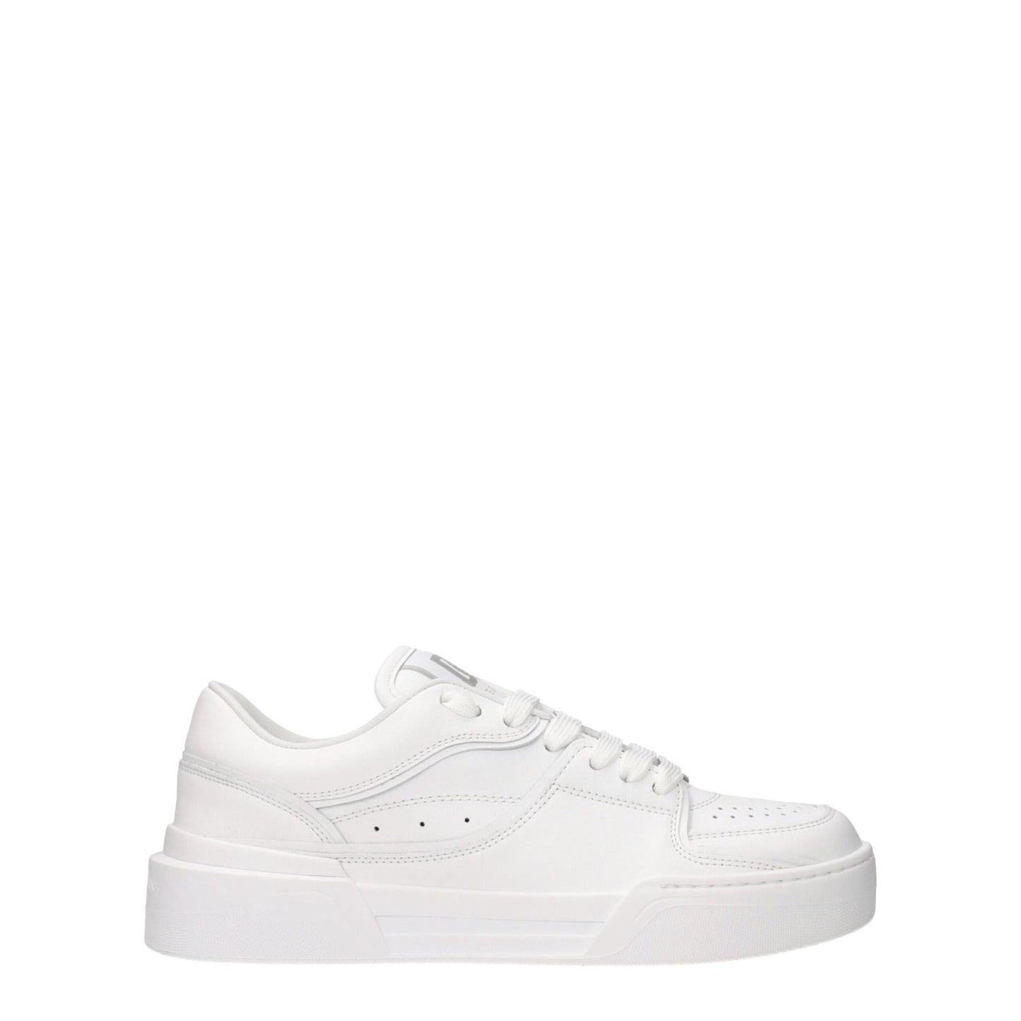 Dolce & Gabbana White Leather Low Top Sneakers