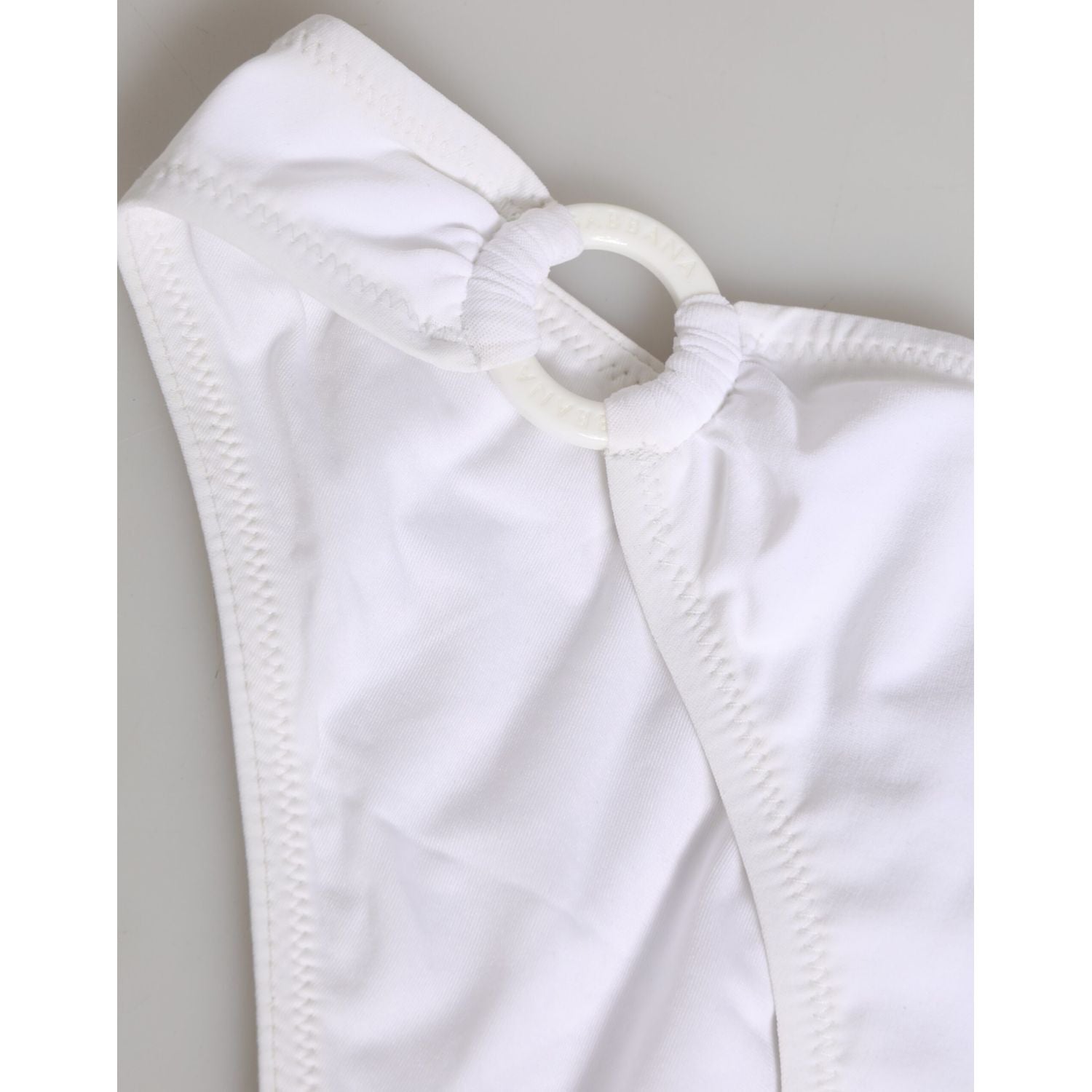 Dolce & Gabbana White Logo Swimsuit 2 Piece Top Bottom Swimwear