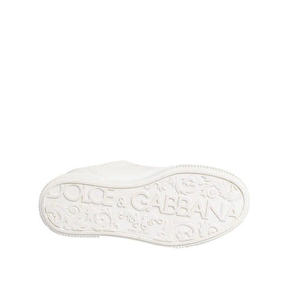 Dolce & Gabbana White Miami Leather Low Top Sneakers Shoes