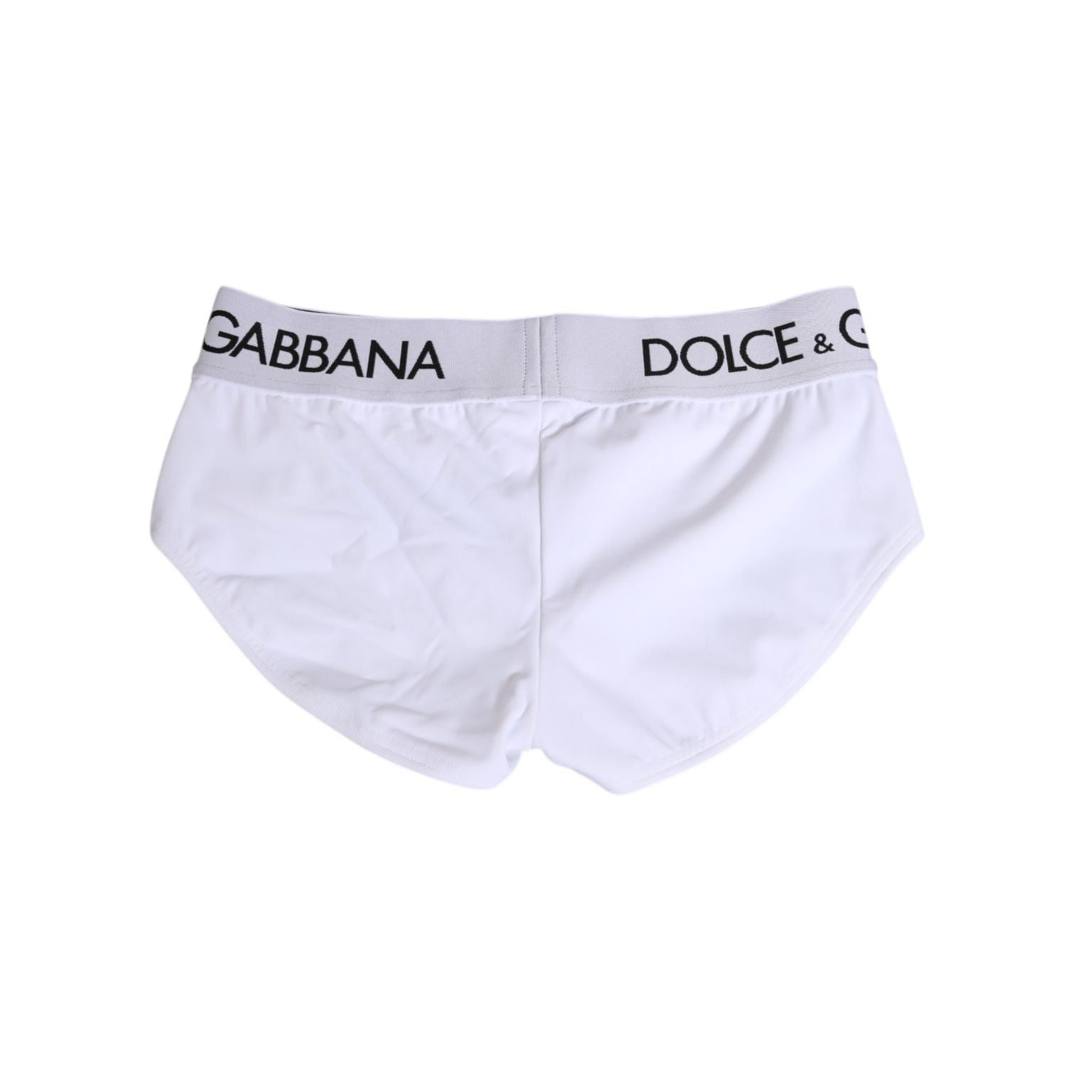 Dolce & Gabbana White Nylon Logo Waistband Shorts Underwear