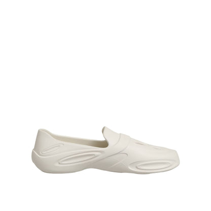 Dolce & Gabbana White Rubber Slides Low Top Sneakers Shoes with modern slip-on design, crafted from durable white rubber, Italy made.