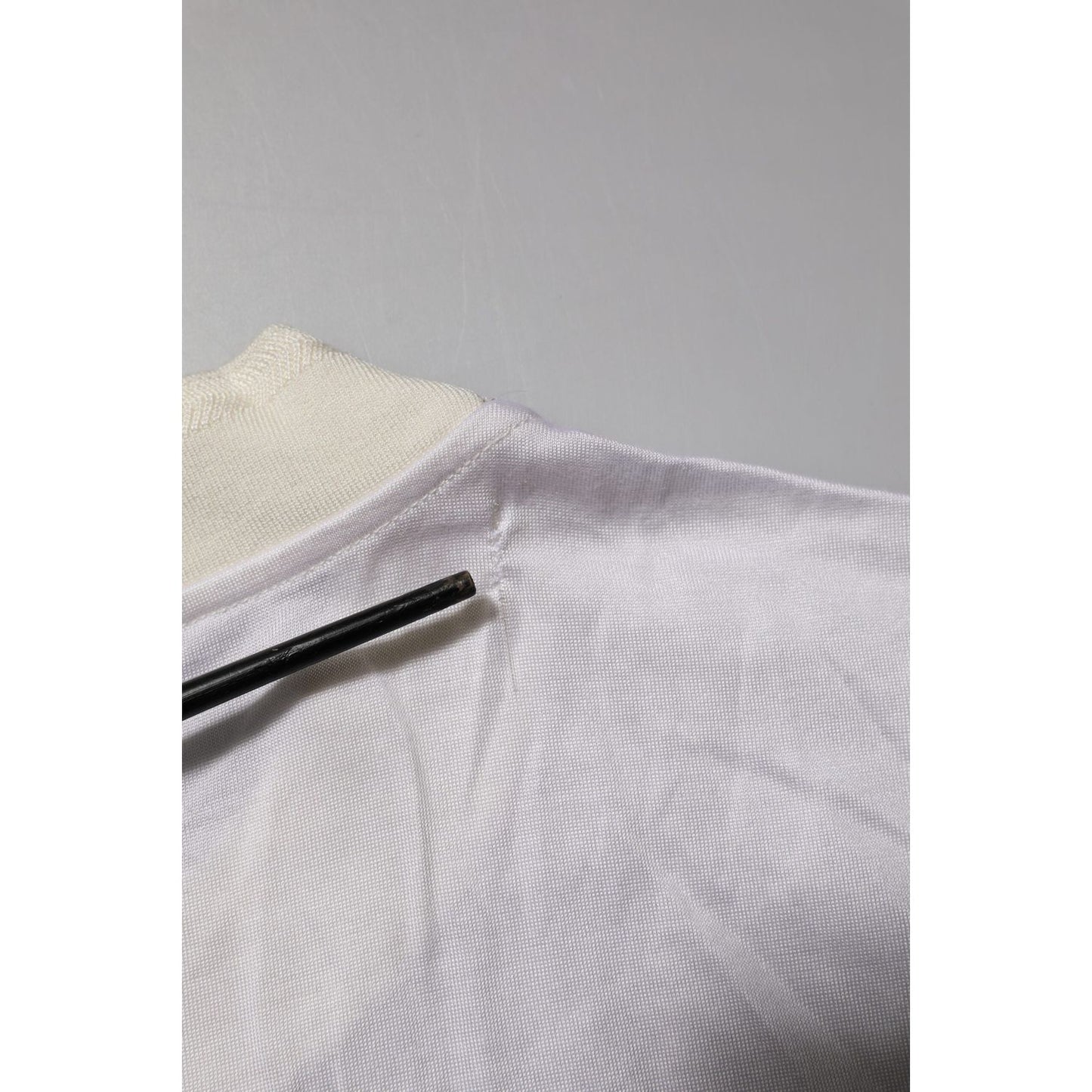 Dolce & Gabbana White Silk Crew Neck Long Sleeves T-shirt TSH87253-44