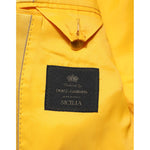 Dolce & Gabbana Yellow 2 Piece Silk Blend Men Suit SICILIA inside label