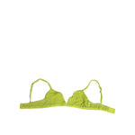 Dolce & Gabbana Yellow Green Nylon Soft Cup Brassiere Underwear with hook and eye closure, crafted for comfort and style.