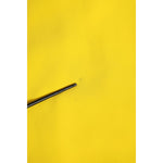 Close-up of fabric detail for Dolce & Gabbana Yellow Polyester Sleeveless Sheath Midi Dress highlighting texture and color.