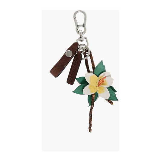 Dsquared² Dsquared² Keyring ALOHA SPIRIT with Leather Pendants DSP681211GD 1728,74866327712,Bicolor,Dsquared²,Jewelry,Men,Men - Jewelry,New with tags,Other - Men - Jewelry