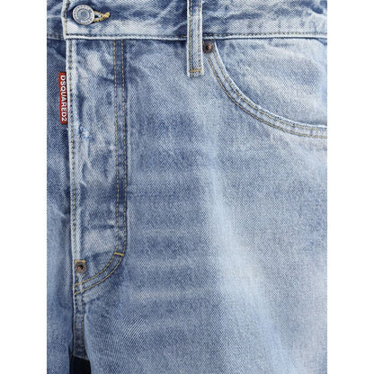 Dsquared² Light Blue Cotton Bermuda Shorts