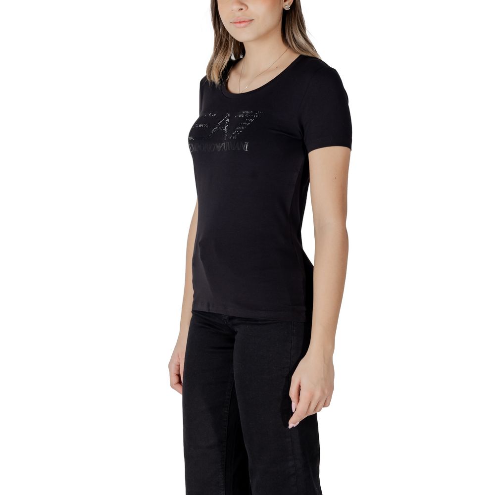 EA7 Emporio Armani Black Cotton Sportswear