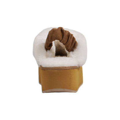 EMU Australia Beige Suede Leather Platform Pumps