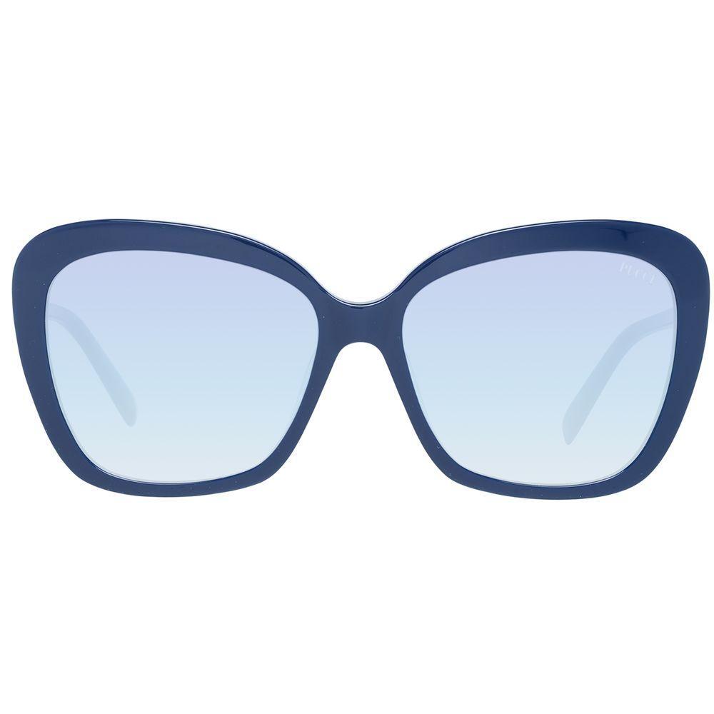 Emilio Pucci Blue Women Sunglass with gradient lenses and full-rim butterfly style, plastic frame, 100% UVA & UVB protection