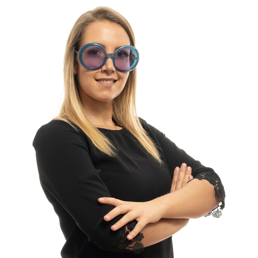 Emilio Pucci Turquoise Metal & Plastic Sunglasses