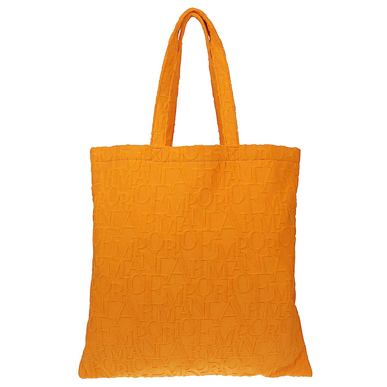 Emporio Armani Beachwear shopper in bold 3D ASV logo fabric