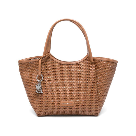 Emporio Armani Emporio Armani Woven tote bag with logo bag charm LDin,Spring - Summer 2025,Women,Women > Bags,Women > Bags > Shopper,Yes Eu EW001009AF14309U6164-P25