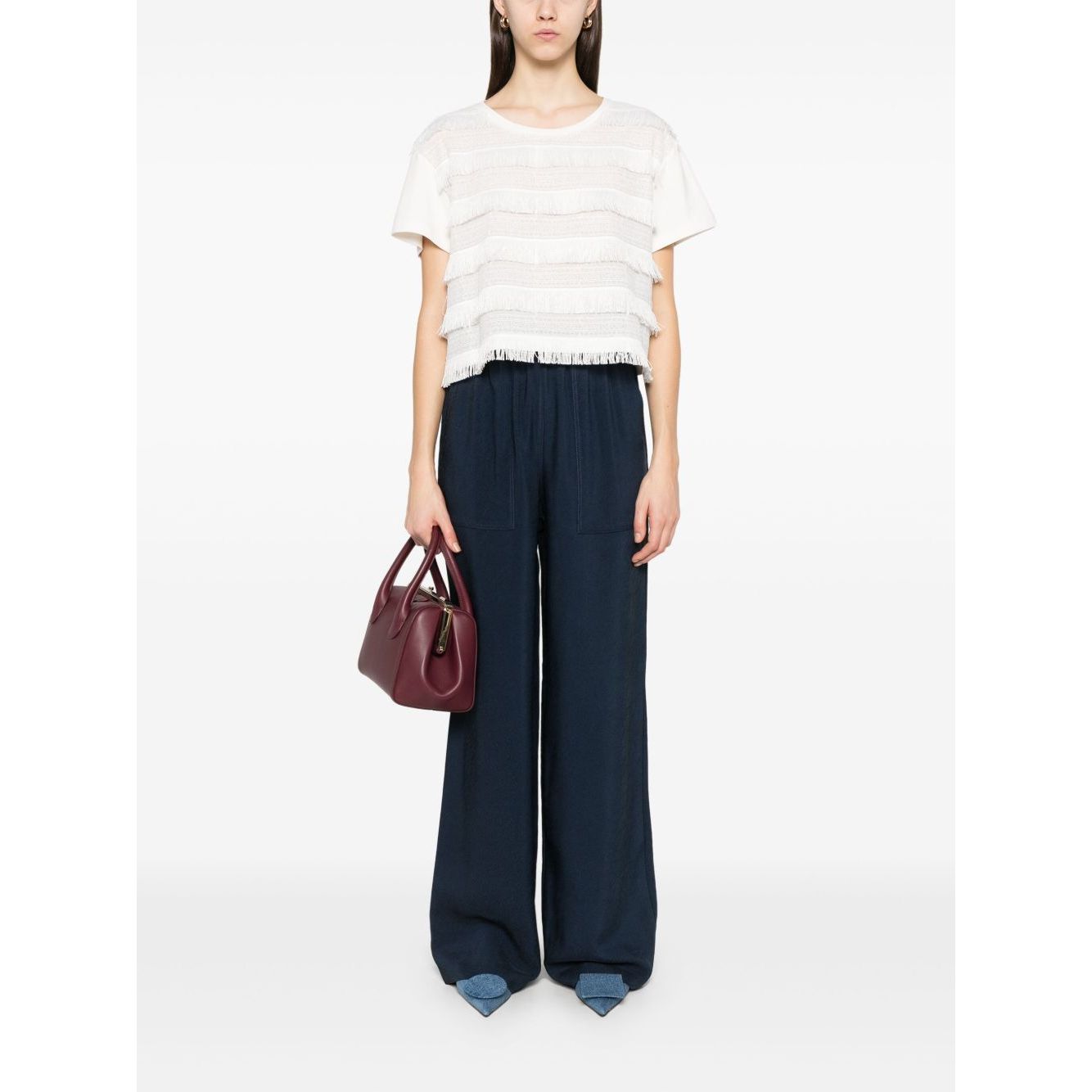 Emporio Armani T-shirt with fringes