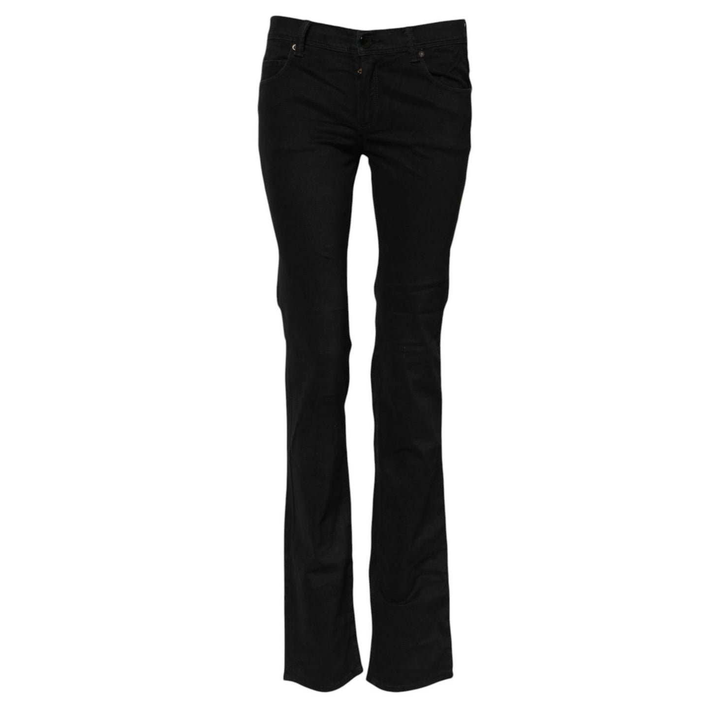 Ermanno Scervino Black Cotton Stretch Flared Bootcut Denim Jeans PAN72068-28