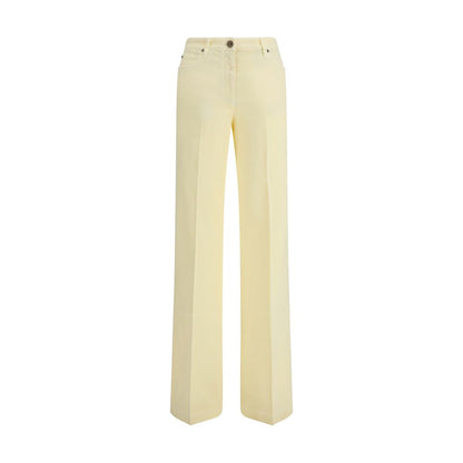 Etro Yellow Cotton Straight-Leg Jeans for style and comfort, featuring a regular fit with button and zipper closure, ideal for AW25 season.