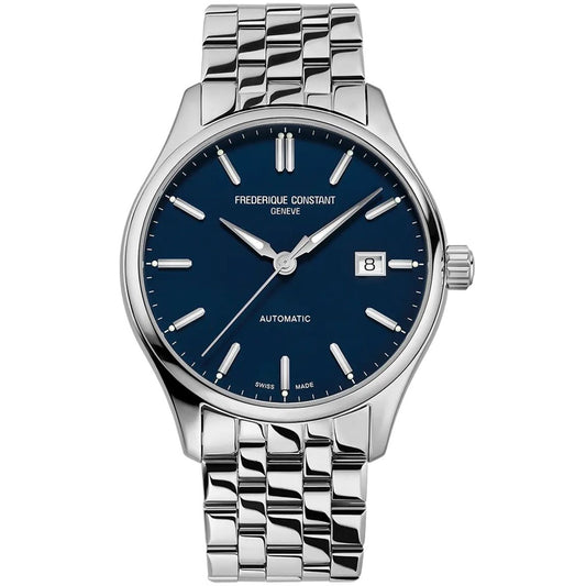 FREDERIQUE CONSTANT MOD. FC-304NN5B6B silver watch with blue dial