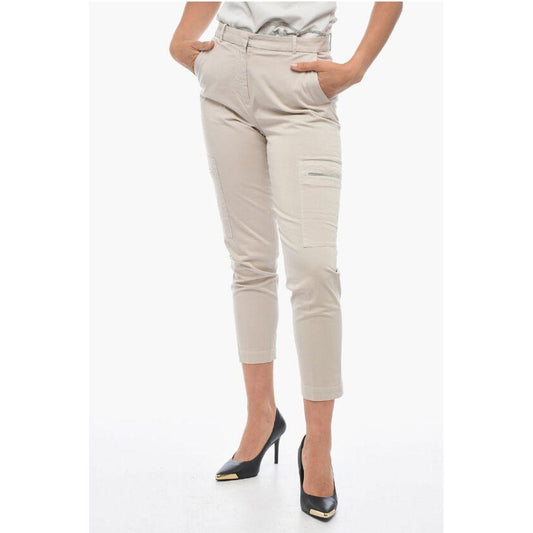 Fabiana Filippi Fabiana Filippi Cropped Fit Stretch Cotton Cargo Pants FA-P591560-W38 1728,74866327712,Beige,Clothing,Fabiana Filippi,Jeans & Pants - Women - Clothing,New with tags,W38,Women,Women - Clothing