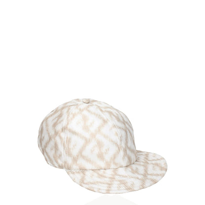 Fendi Beige Silk Cap (Baseball Hat) in 100% silk with logo, MPN FXQ961AN9LF0MXH, casual style, secondary color white.
