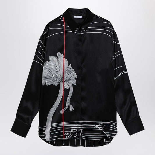 Ferragamo Ferragamo Black silk satin shirt Fall - Winter 2024,LDin,Women,Women > Clothing,Women > Clothing > Shirts,Yes Eu 0778030SI/P_FERRA-NR_102