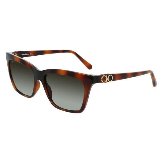 Ferragamo Ferragamo Brown Injected Sunglasses FESF1027S214AC Brown,Category-Sunglasses,Ferragamo,Gender-Women,New with tags,Subcategory-SunglassesWomen,Sunglasses for Women - Sunglasses,Women