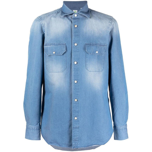 Finamore 1925 Napoli FINAMORE 1925 NAPOLI Shirts Clear Blue 045819AI081D02 Category-Clothing,Fall - Winter 2022,Gender-Men,LD-MA,LDin,Men,Men > Clothing,Men > Clothing > Shirts,Subcategory-Shirts,Yes Eu