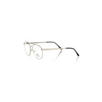Frankie Morello Silver Metallic Unisex Frame, sleek Italian-made aviator eyeglasses with shimmering accents for sophisticated style.