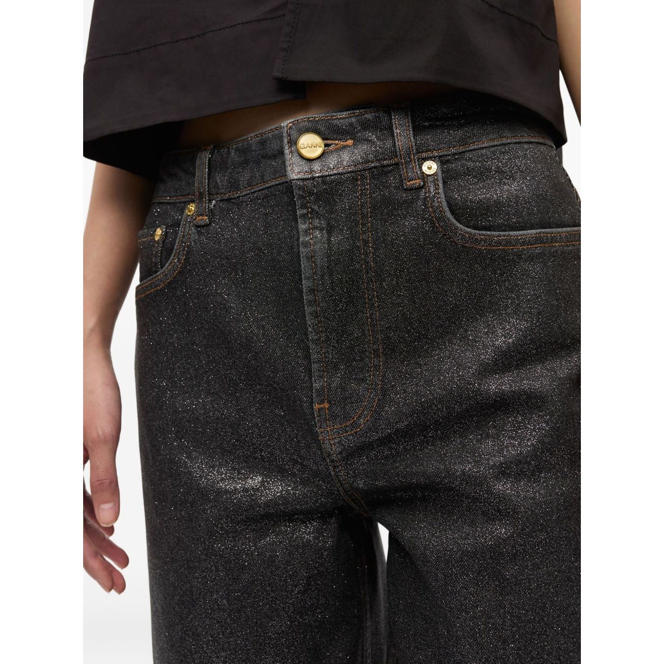 GANNI Jeans Black