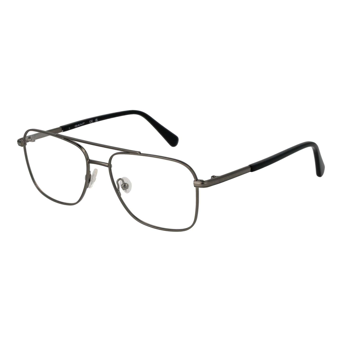 GANT MOD. GA3300 55008 eyewear for gents, stylish metal frame glasses with black arms, perfect accessory for modern gentlemen.