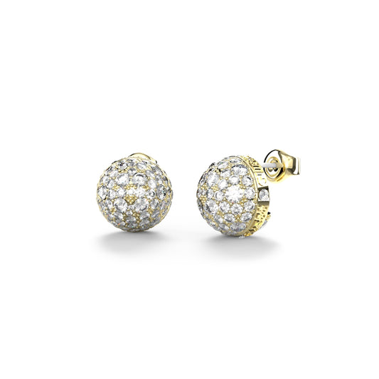 Alt Tag: GUESS JEWELS JEWELRY Mod. JUBE04457JWYGT-U stud earrings with sparkling crystal embellishments, elegant and stylish.