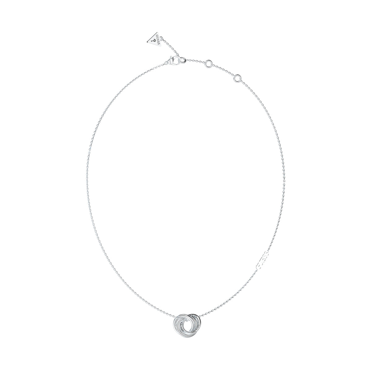 GUESS JEWELS JEWELRY Mod. JUBN04062JWRHT-U silver necklace with circle pendant