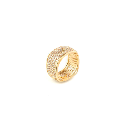 Alt Tag: GUESS JEWELS JEWELRY Mod. JUBR04674JWYG54 gold ring with intricate design