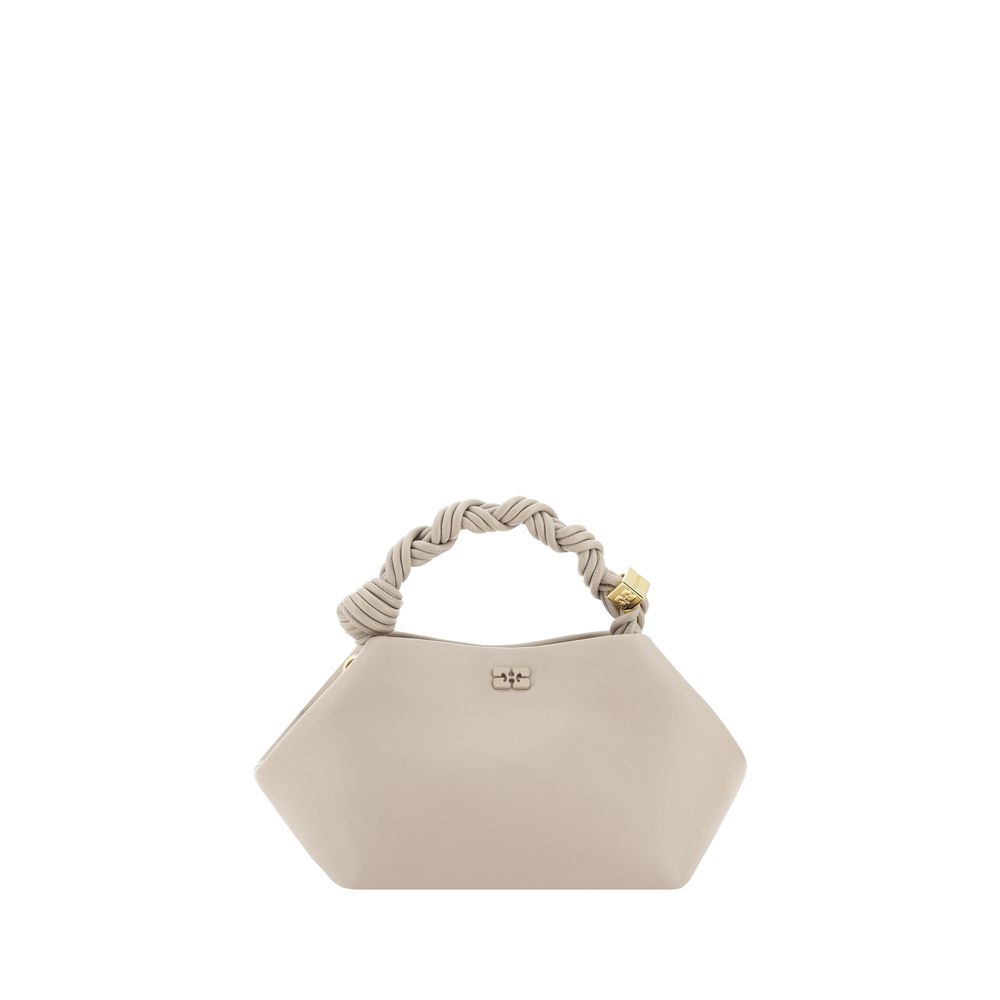 Ganni White Calf Leather Bos Taurus Handbag