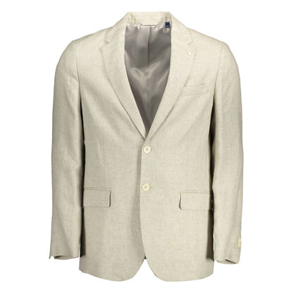 Gant Beige Linen Jackets & Coat Gant