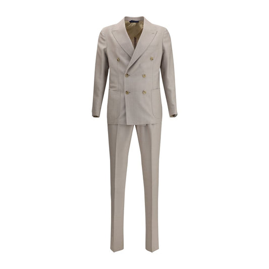 Gi Capri Beige Fleece Wool Two-Piece Suit