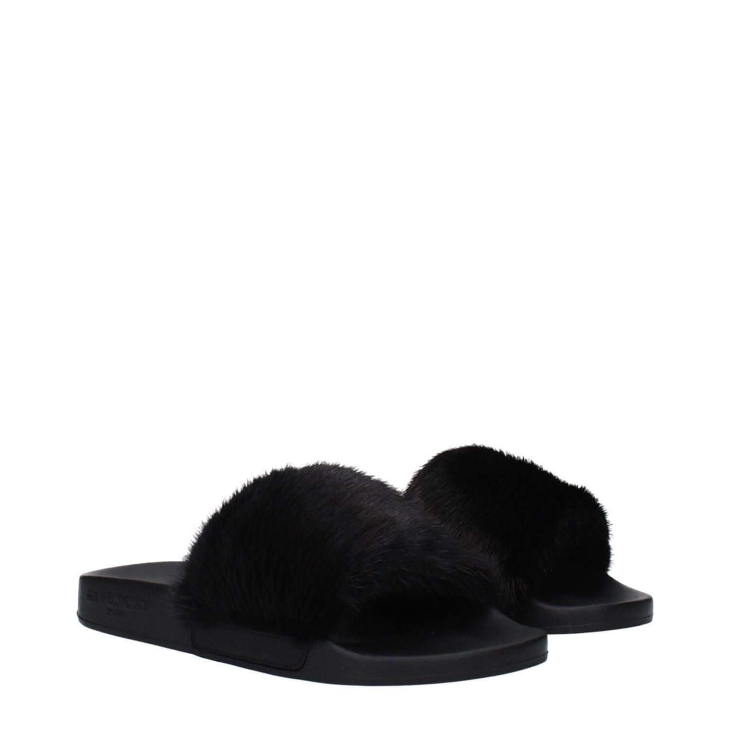 Givenchy Black Cotton Slippers