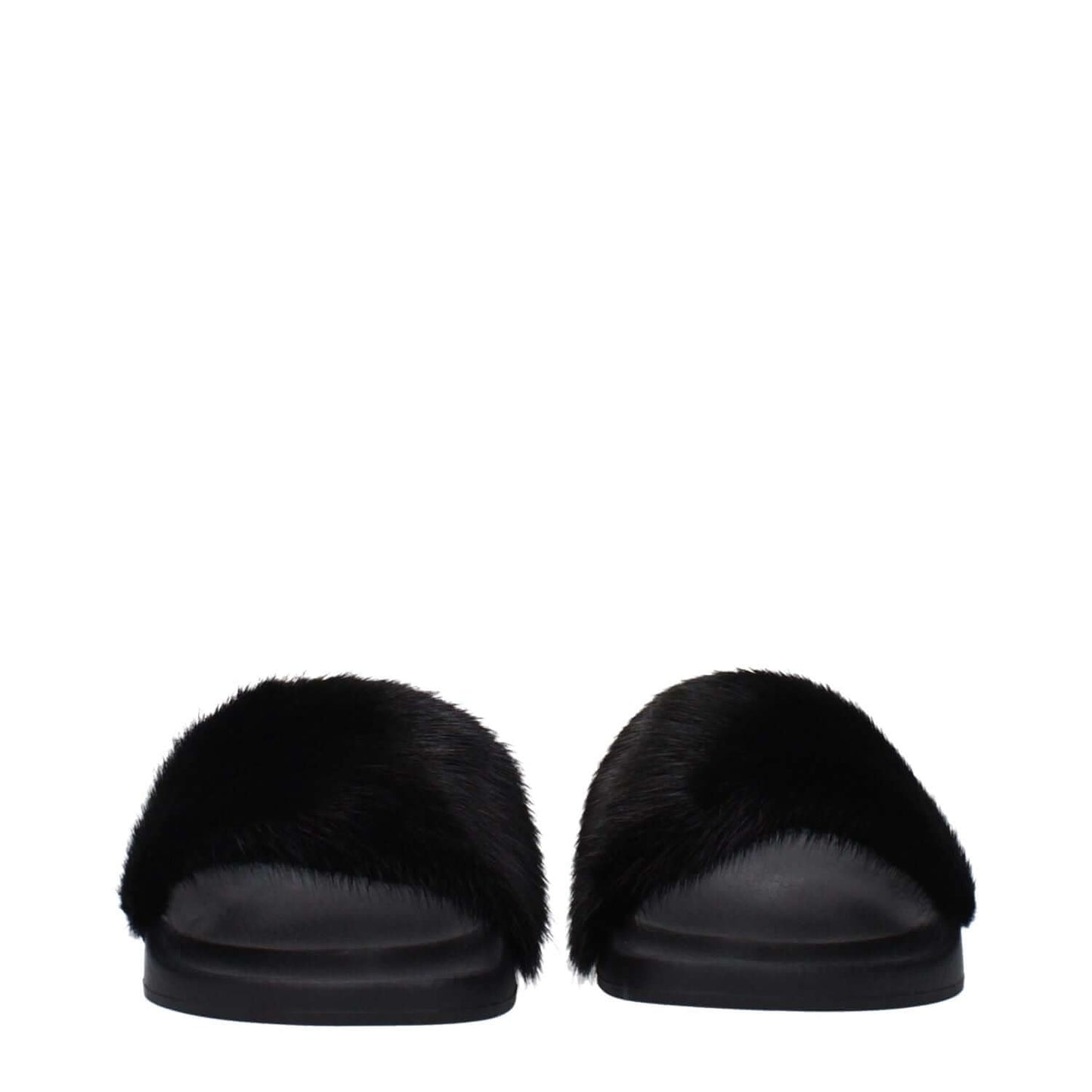 Givenchy Black Cotton Slippers