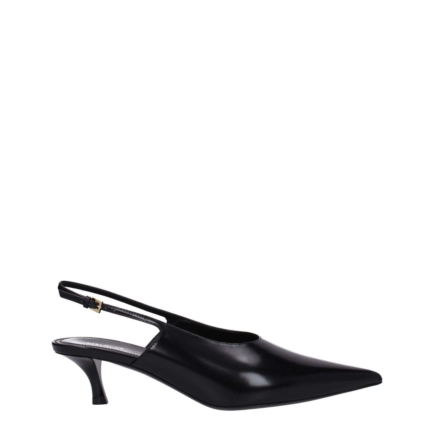 Givenchy Black Leather Mid Heel Pumps