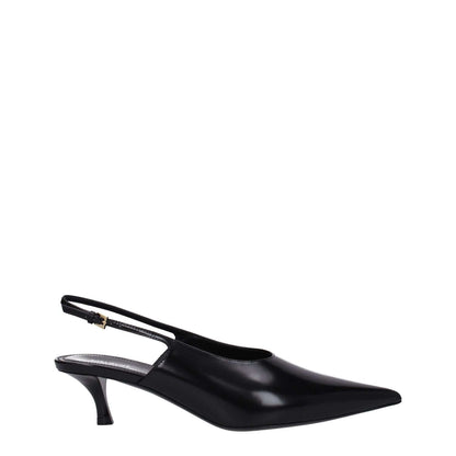 Givenchy Black Leather Mid Heel Pumps