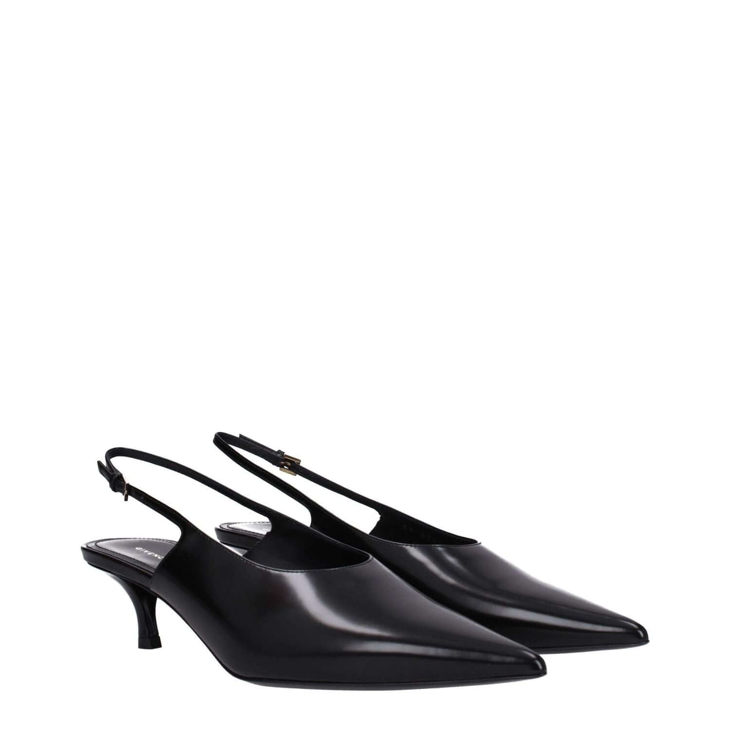 Givenchy Black Leather Mid Heel Pumps