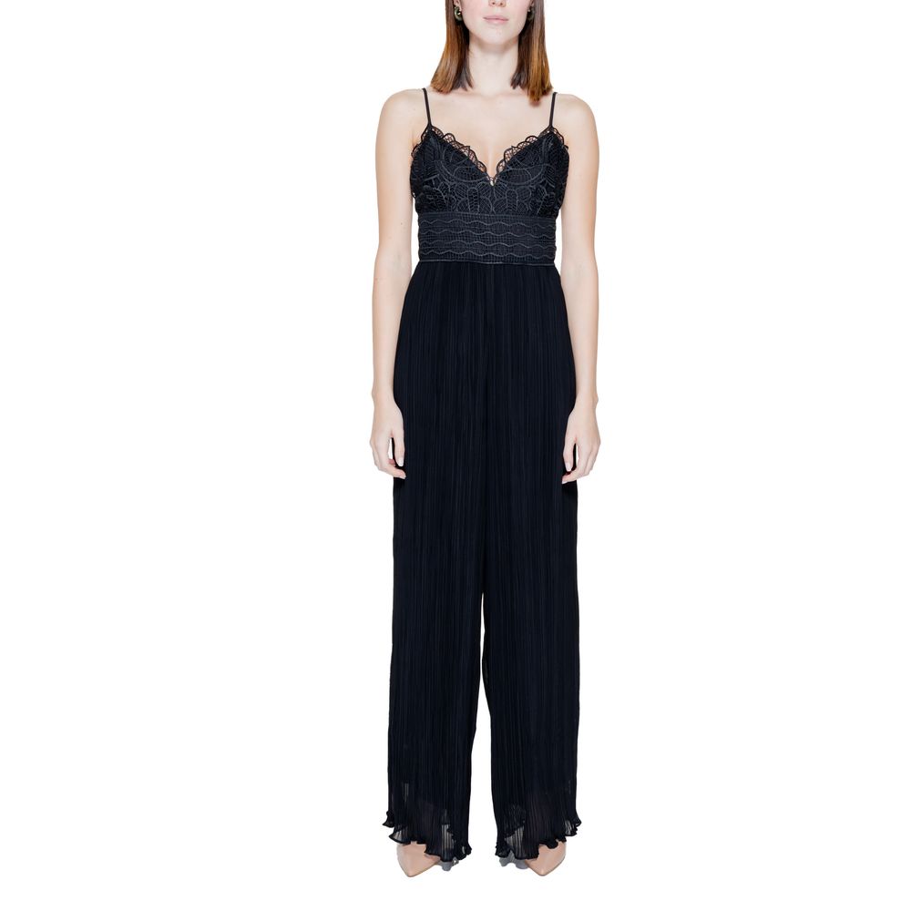 Guess Black Polyester Jumpsuit