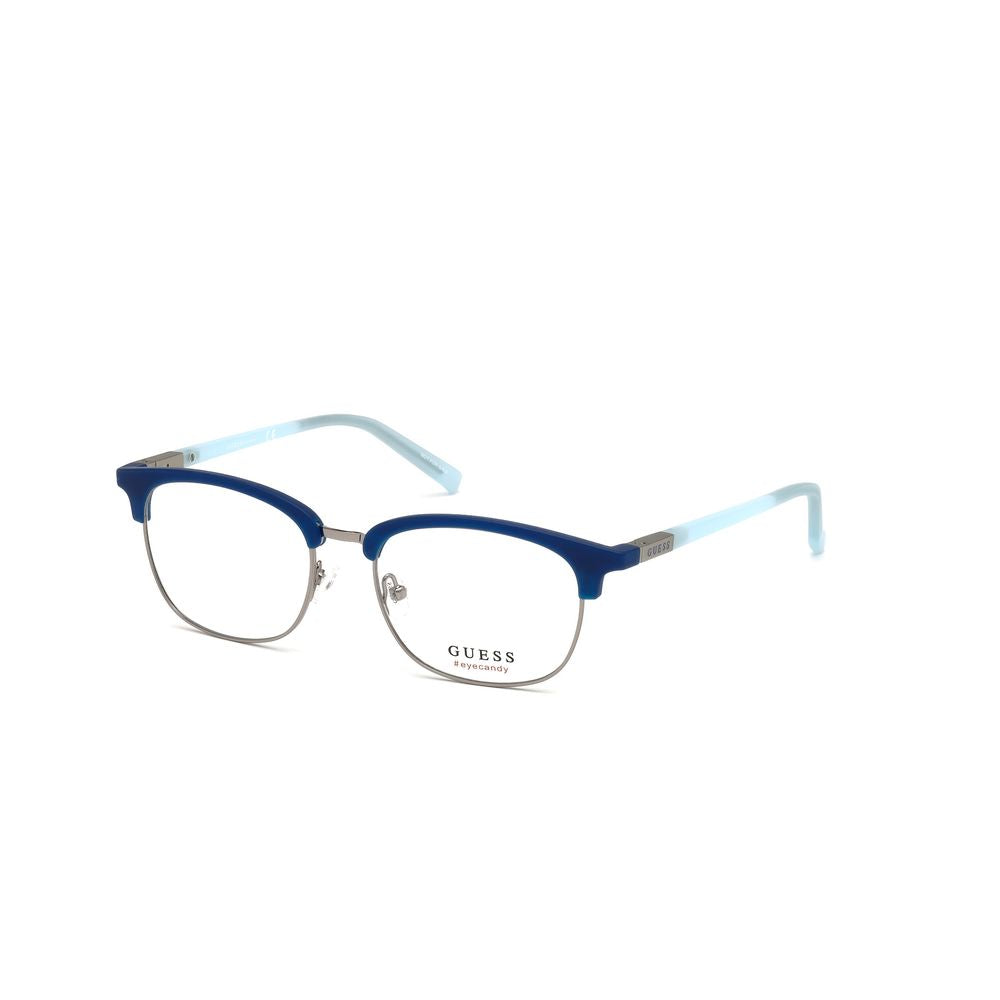 Guess Blue Injected Frames, unisex GLASSES GUESS GU3024-51091, matt blue, 51/17/135mm, material INJECTED, UV filter 3