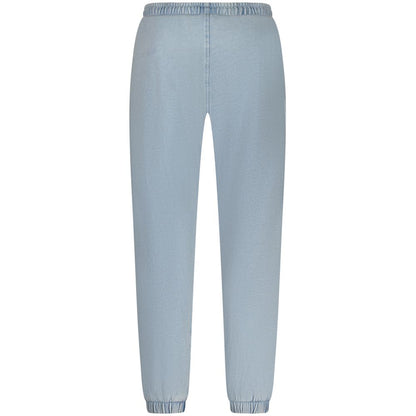Guess Jeans Azzurro Cotton Men's Track Pant in light blue color, showcasing modern style and comfort with elastic waistband and cuffs.