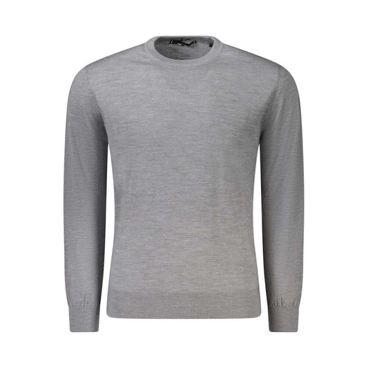 Alt Tag: Guess Jeans Gray Wool Sweater with long sleeves, crew neck, and logo detailing.