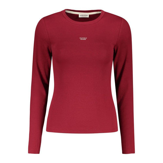 Guess Jeans Red Cotton Women T-Shirt GU-39647-XXL